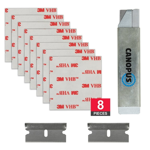 Canopus Grey Double Sided Foam Tape Adhesive 3M RP25 Mounting Square Pads, 8Pack (2inx2in)