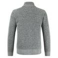 thumbnail image 3 of Lu's Chic Men's Zip Up Cardigan Sweater Full Lightweight Zipper Long Sleeve Warm Winter Outerwear Grey 40, 3 of 3