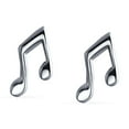 thumbnail image 2 of Bling Jewelry Womens Set of 2 Tiny Music G Treble Clef Eight Note Stud Earrings Sterling Silver, 2 of 5