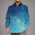 thumbnail image 4 of BiZtdJrK Men Full Zip Jackets Sherpa Lined Fleece Thicken Warm Winter Coats Western Aztec Vintage Print Long Sleeve Jackets with Pockets Sale Of The Day M-Light Blue XL, 4 of 5