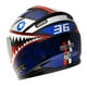 thumbnail image 5 of Casco integral de moto para jóvenes WOW Shark Blue, talla L, 5 of 7