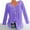 Purple, variant on Blczomt Long Sleeve Womens Shirts Plain Casual Blue Shirt Trendy Soft V Neck Blouses for Women