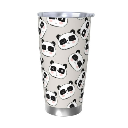 

Matuu Cute Panda for 20oz Durable Thermal Cups Keep Drinks Cold and Hot Insulated Car Mug with Lid-Without Straw