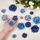 thumbnail image 3 of 14 estilos de flores de tela vaquera azul marino, flores de tela vaquera, camelias, telas de lona, ​​flores, adornos de costura de mezclilla, 3 of 6