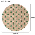 thumbnail image 6 of Brown Christmas Tree Pattern Round Tablecloth 60"x60",Wrinkle Wipeable Table Cloth for Kitchen Dining Room Picnic Patio Party, 6 of 6