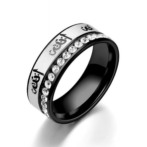 Stainless Steel Diamond Series Ring: Natural Style Lovers Ring, Individually Packed, Perfect for Opening Ceremony Gifts