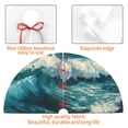 thumbnail image 4 of Lsque Blue Ocean Waves Print Christmas Tree Skirt, Tree Skirt with Ties or Velcro, Perfect for Holiday Decorations, Halloween, and New Year-30", 4 of 7