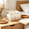 thumbnail image 6 of Canvas Storage Basket, Foldable Organizer Bin With Handles, Cute Print Box For Toys Clothes, 6 of 6