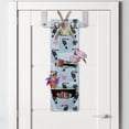 thumbnail image 2 of Animal Hanging Pocket Organizer, Tropical Toucan Birds Repetitive Pattern Simplistic Birds, Printed Polyester Storage Bag with Pockets, 9" x 27", Pale Blue Rose, 2 of 2