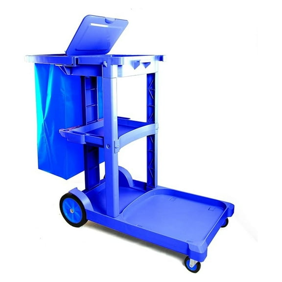 XYYRYS Cleaning Janitorial Cart with Cover & 25 Gallon Vinyl Bag
