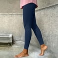 thumbnail image 4 of Ovbmpzd Active Women Yoga Pants High Wasited Blue Slim-Leg Petite Leggings Casual Tummy Control Leggings,XL, 4 of 6