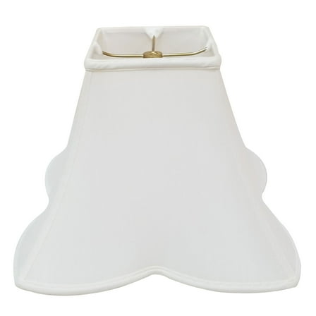 Royal Designs 12" Sharp Corner Fancy Square Lamp Shade White