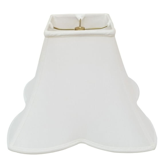 Royal Designs 12" Sharp Corner Fancy Square Lamp Shade White