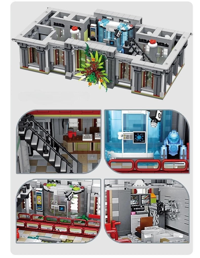 General Jim’s Toys & Bricks Lunatic Asylum Hospital, Modular Building Blocks Set – 3 Levels