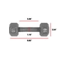 thumbnail image 2 of WF Athletic Supply Cast Iron Solid Hexagon Gray Dumbbells, Strength Training Free Weights Set of 2, Sold by Pairs for Full Body Workout, Multiple Options Available, 2 of 9