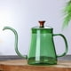 thumbnail image 3 of Tetera de vidrio para té y café con tapa, hecha a mano verde 600ml, 3 of 9