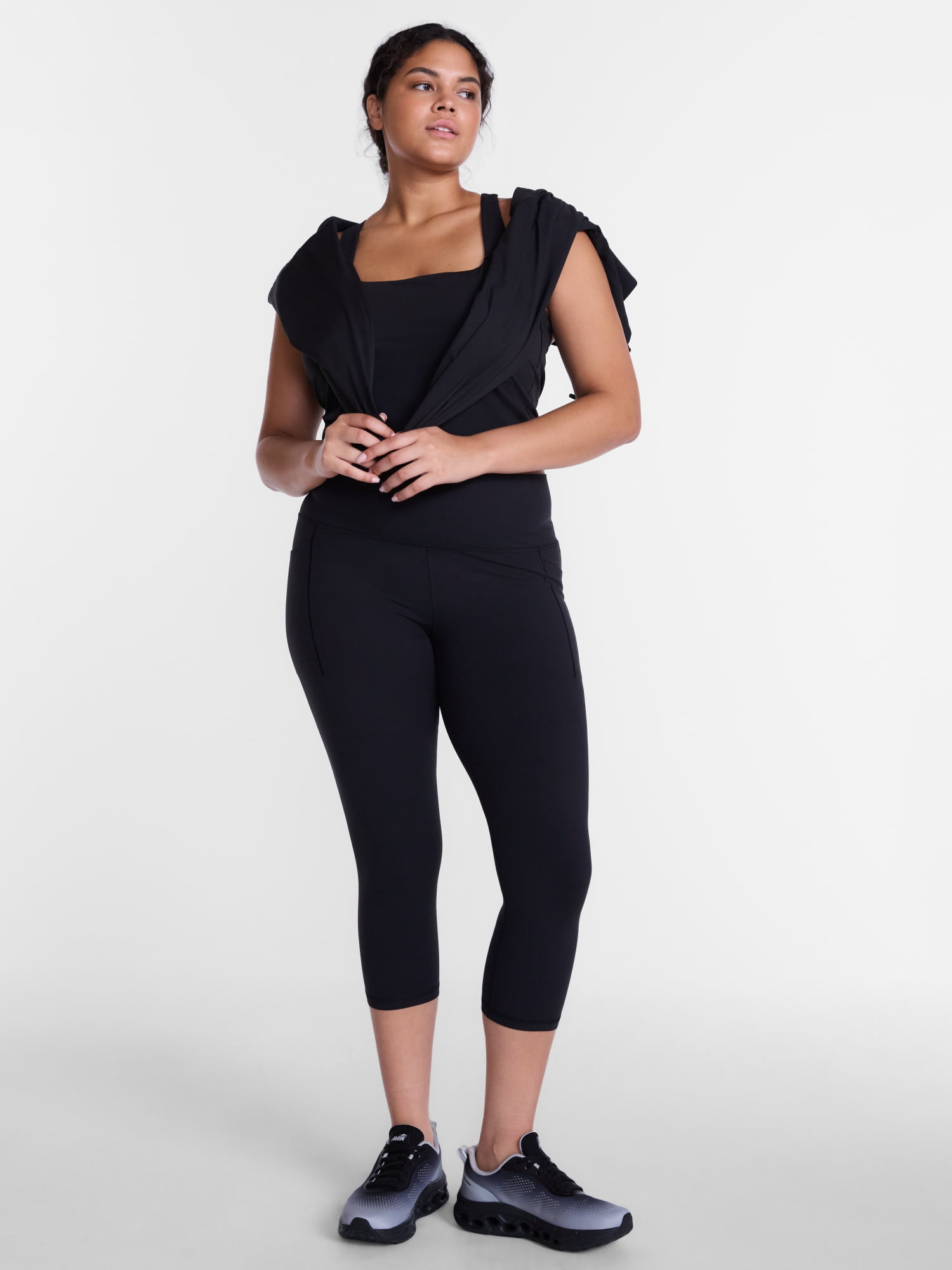 Avia Women's and Women's Plus SoftSculpt High Rise Capri Leggings, Sizes XS-4X