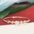 thumbnail image 3 of HeartsAndYou Five Stone Solitaire Engagement Ring for Women 1ct Round Cut Moissanite 18k Yellow Gold Over Silver, 3 of 9