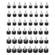 thumbnail image 1 of 48 Pcs Tapas de Botella de Rosca, 4 Tamaños de Botellas de Plástico para Dispensar Pegamento (Transparente/Negro), 1 of 7