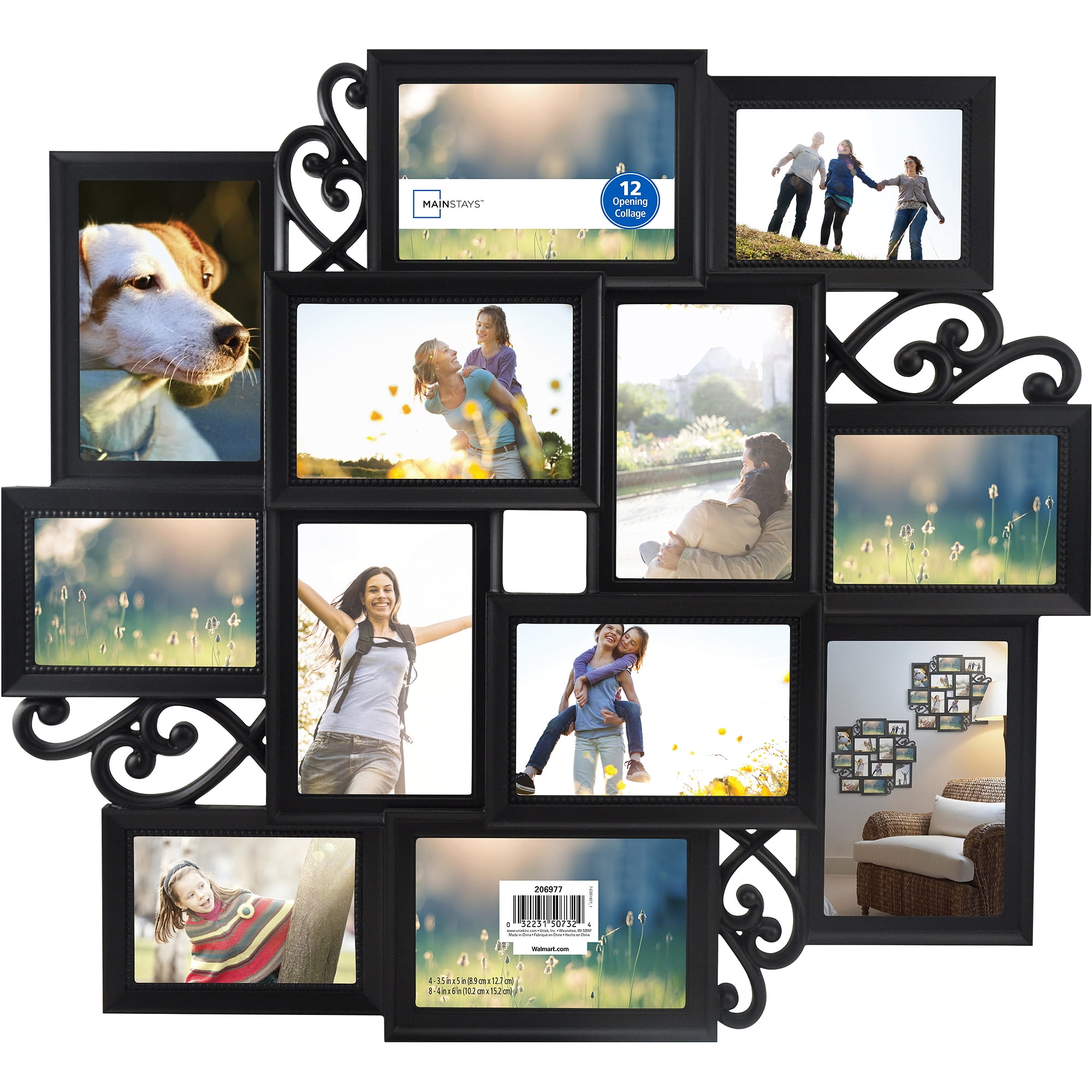 Mainstays Telly II 12 Opening Collage Frame Black Walmart Mainstays Telly II 12 Opening Collage Frame Black Walmart