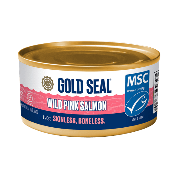 GOLD SEAL SAUMON ROSE SAUVAGE SANS ARETES, SANS PEAU 120G GS SAUMON ROSE SAUVAGE