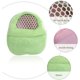 thumbnail image 2 of Bolsas de transporte para perros transpirables de malla blanca portátil con diseño de erizo africano y hámster, mochila de viaje (M, malla blanca - verde) ER, 2 of 5