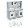 thumbnail image 3 of Costway Pretend Play Kitchen Wooden Toy Set for Kids w/ Realistic Light & Sound, 3 of 11