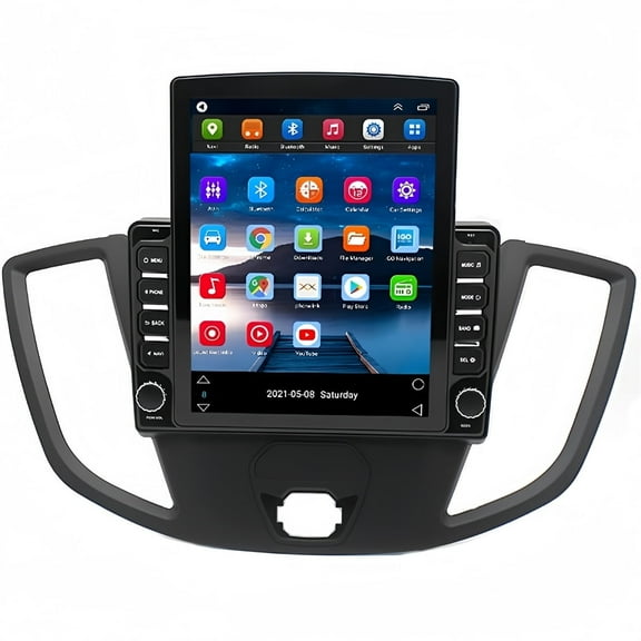 Guwzn Car Stereo Radio for Ford Transit 2013-2019 9.7" Touchscreen 2 32G Vehicle GPS Navigation Wireless CarPlay Android Auto