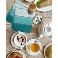 thumbnail image 4 of Teal Turquoise Kitchen Dish Towels for Drying Dishes Set of 2, Farmhouse Abstract Gradient Wooden Plank Waffle Weave Microfiber Hand Tea Bathroom Towels Quick Dry & Absorbent Towel 15.7x23.6, 4 of 7