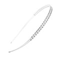 thumbnail image 1 of Diademas de moda con diamantes de imitación de cristal de doble fila, diadema para el pelo para fiesta de boda, diadema para mujer Vhermosa, 1 of 5