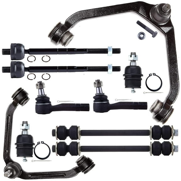 CCIYU Front Sway Bar End Links Inner Outer Tie Rod Ends Lower Ball Joints Upper Control Arms Compatible fit for 98-01 for Ford Explorer 98-01 for Ford Ranger 99-01 for Mazda B2500 10pcs Suspension Kit