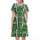 thumbnail image 1 of Balery Palm Greenery Vestidos sueltos de manga corta para mujer, vestidos de verano 2025, vestidos casuales de corte A con vuelo., 1 of 6