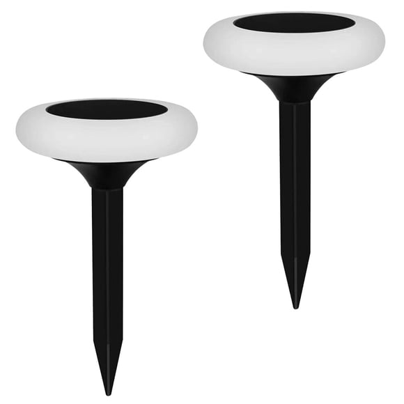 OULII 2pcs Path Lights Solar Powered Plastic RGB Colorful Modern Outdoor Design for Park Decor
