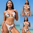 thumbnail image 5 of Zoeecloth Two Piece Bikini Set for Women Solid V Neck Two Piece Swimsuits Bathing Suit Women's Swimwear&nbsp;Bikini Swimsuits S-XL, 5 of 8