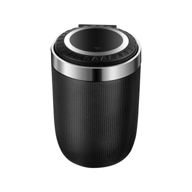 Portable Car Ashtray With Led Light Detachable Stainless Steel Lid Home And Auto Use 3.93 X 2.75 X 1.89 Inches 0.27 Pounds