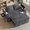Gray, variant on 65.5" Grey Loveseat Sleeper Sofa Bed with Pull-Out Couch, Adjustable Backrest, Hidden Storage, USB & Type-C Ports, Corduroy
