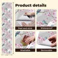 thumbnail image 5 of Chinoiserie Peel and Stick Wallpaper Elegant Watercolor Chinoiserie Cherry Blossoms Birds Painting Wall Paper 23.6in x 9.8ft Self Adhesive Removable Renter Friendly Wallpaper for Bedroom Cabinets, 5 of 8
