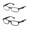 2 Pack Black & Clear, variant on IG Unisex Clear Lens Plastic Fashion Glasses