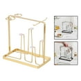 thumbnail image 3 of Rongfmy Mug Drying Rack Metal Countertop Storage Organiser for Household Living Room gold, 3 of 8