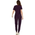 thumbnail image 3 of Scrubs for Women Set - Stretch V-Neck Scrub Top & Jogger Pant with 8 Pockets, 3 of 6