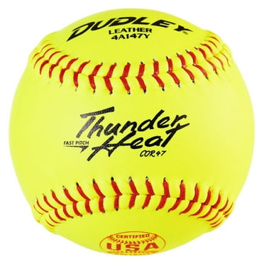 ZRQarq USASB Thunder Heat Fastpitch Softball - 12 Pack,Yellow