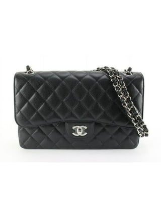 SOLD OUT Chanel jumbo caviar double flap black SHW