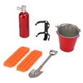 thumbnail image 6 of Decoration Set Plastic Crawler Car Accessories with Barricade Board Bucket Shovel Fire Extinguisher for SCX24, 6 of 8