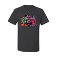 thumbnail image 2 of Wild Bobby, Colorful Rainbow Pomeranian Dog Animal Lover Men's Graphic T-Shirt, Charcoal, 3XL, 2 of 3