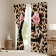 thumbnail image 3 of Erosebridal Fashion Women Cheetah Print Blackout Curtains Set of 2 (52x84 Each) For Kids,Letter E Initial Monogram Window Curtains, 3 of 7