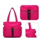 thumbnail image 3 of Bolso de mano informal para mujer, bolso de hombro, bolso de gran capacidad, bolso de nailon suave, rosa, 3 of 5