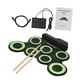 thumbnail image 1 of Juego de batería enrollable, batería electrónica portátil, kits de batería de silicona ligeros, batería compacta para conciertos, juegos en casa para Verde, 1 of 10