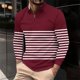 thumbnail image 1 of Blusa y camisa de manga larga con cuello vuelto para hombre, informal, con cuello vuelto, estampado, para fitness, deportiva, de manga larga, de poliéster, 1 of 5