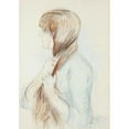 thumbnail image 2 of Berthe Morisot 11x14 Gold Ornate Wood Frame and Double Matted Museum Art Print Titled - Girl Plaiting Her Hair (La Natte) (1884-1895), 2 of 4