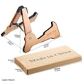 thumbnail image 3 of Bamboo A-Frame Guitar Stand with Soft EVA Protection - Foldable, Portable & No Assembly Required - Fits Acoustic, Electric, Bass Guitars & Ukuleles - Sturdy, Scratch-Resistant Instrument Holder, 3 of 4